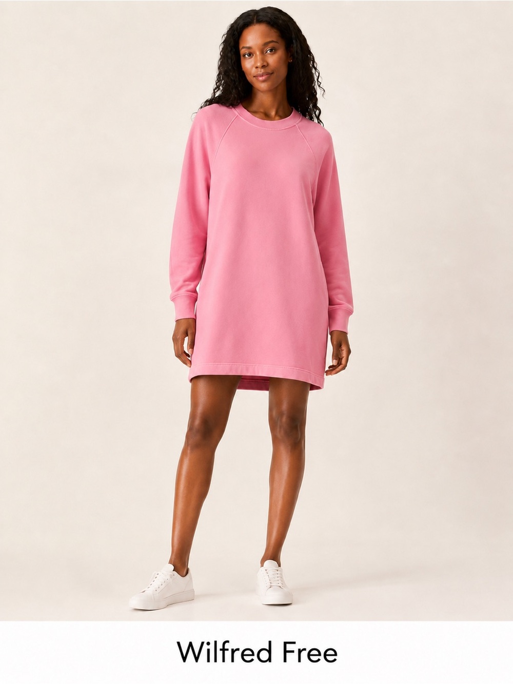 Wilfred Pink Mini Lorca  Sweatshirt Dress SZ Small